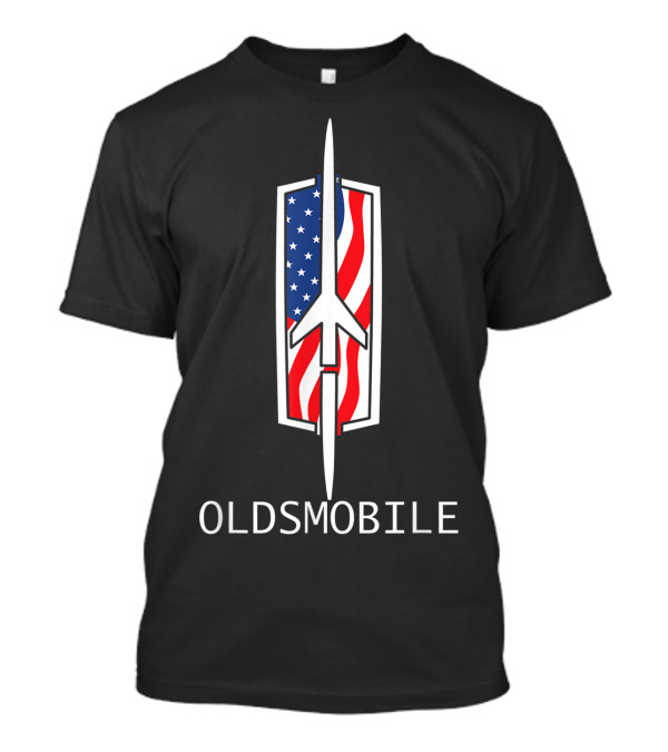 Oldsmobile Classic Car Show Vintage American Flag Logo Rock T-Shirt