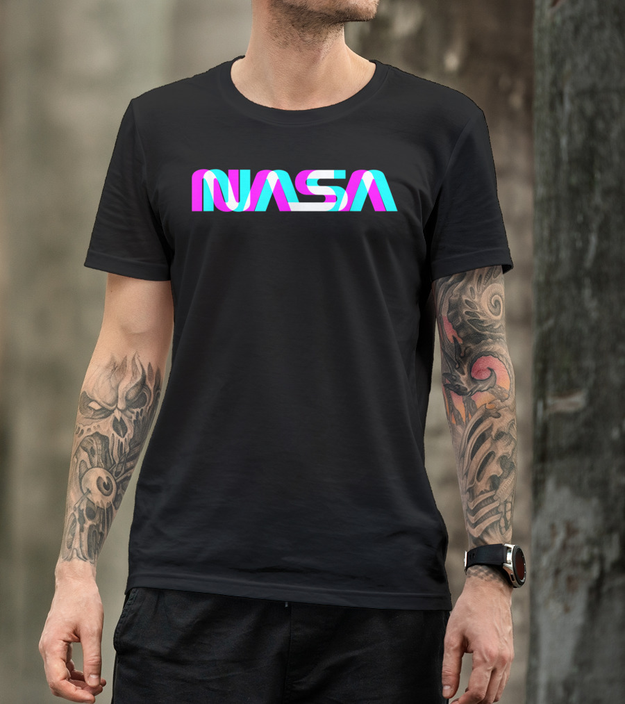 NASA Classic Worm Logo Space Aer T-Shirt