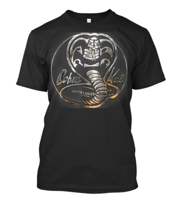 Cobra Kai Rusted Steel Cobra Snake Emblem T-Shirt
