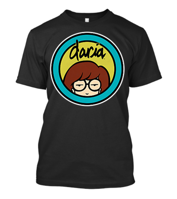 Daria Classic Yellow Blue Logo Left Chest T-Shirt