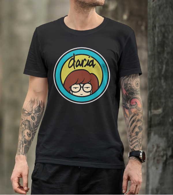 Daria Classic Yellow Blue Logo Left Chest T-Shirt