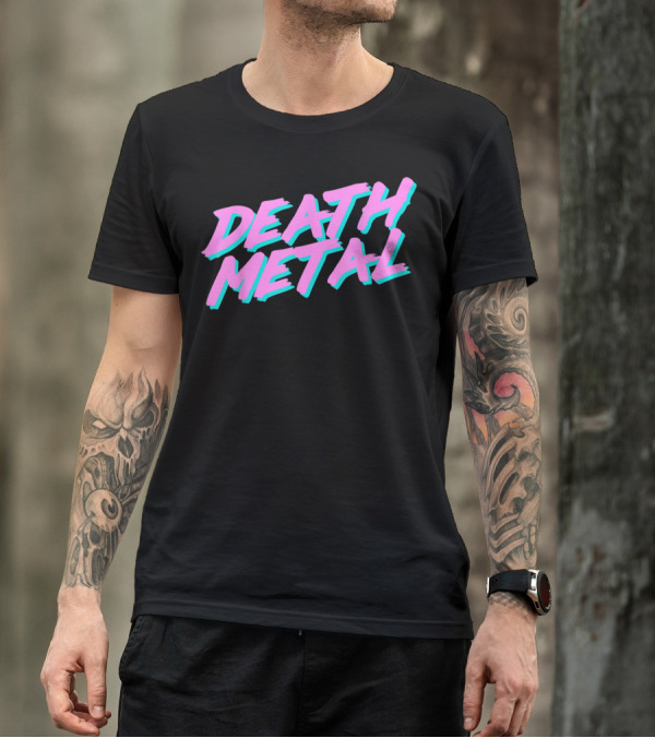 Death Metal 1980swave Sarcastic Retro Neon T-Shirt