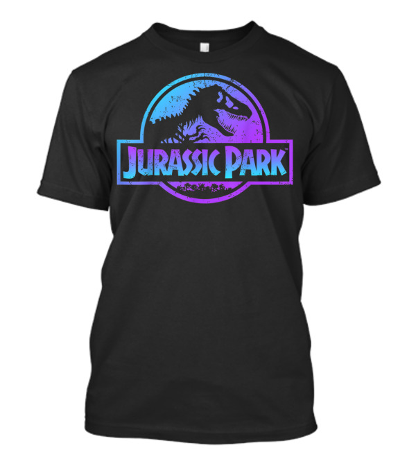 Jurassic Park Blue Purple Dinosaur Fossil Retro T-Shirt