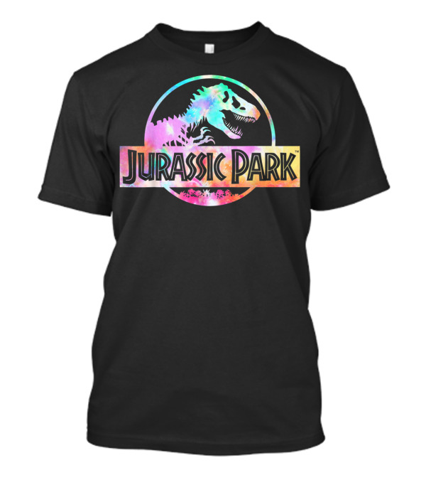 Jurassic Park Tie Dye Gloss Logo Vibrant Dinosaur T-Shirt