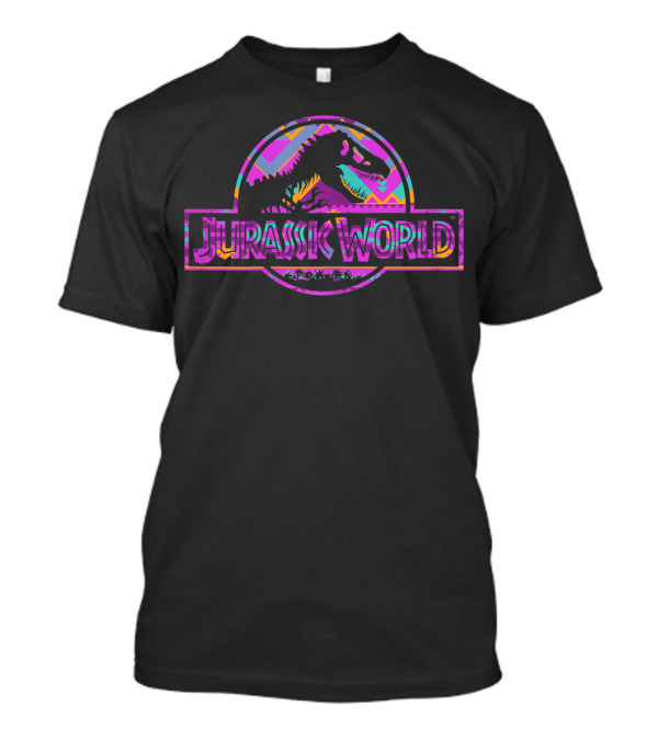 Jurassic World Vibrant Purple Boho Geometric Dinosaur T-Shirt