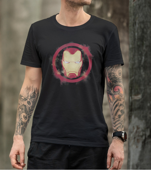 Marvel Avengers Endgame Iron Man Helmet Smoke Spray T-Shirt