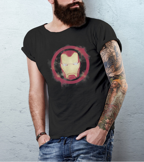 Marvel Avengers Endgame Iron Man Helmet Smoke Spray T-Shirt