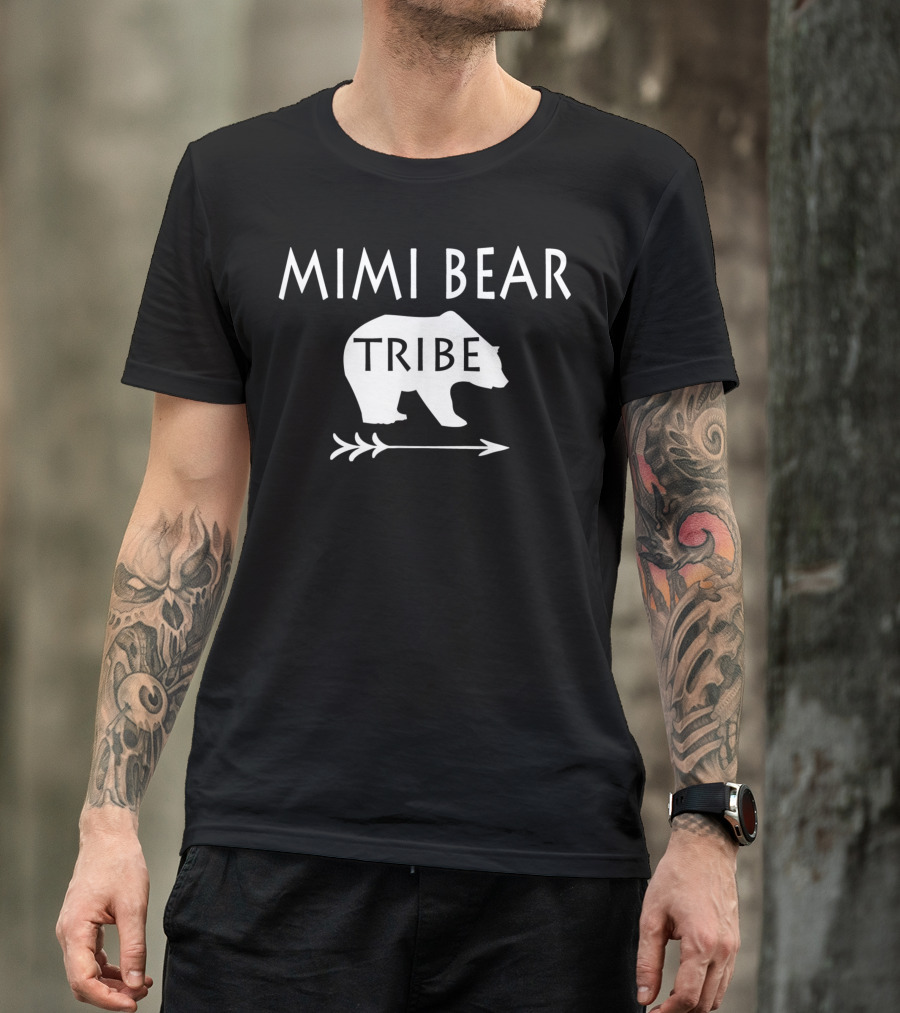 Mimi Bear Tribe Arrow Bear For Grandma Mimi T-Shirt