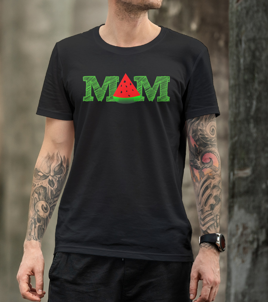 Mom Watermelon Summer Fruit T-Shirt