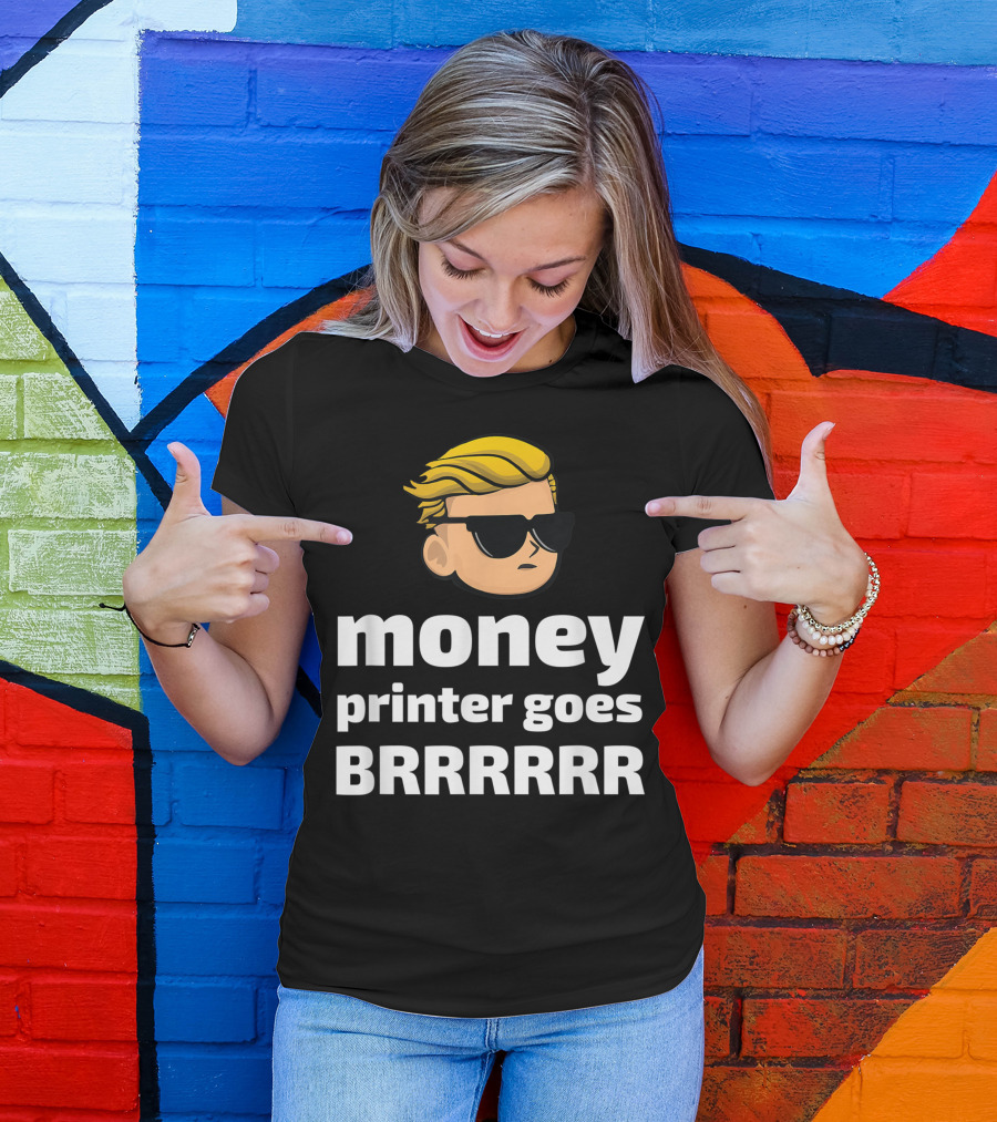 Money Printer Goes Brrr WallStreetBets Meme Character T-Shirt