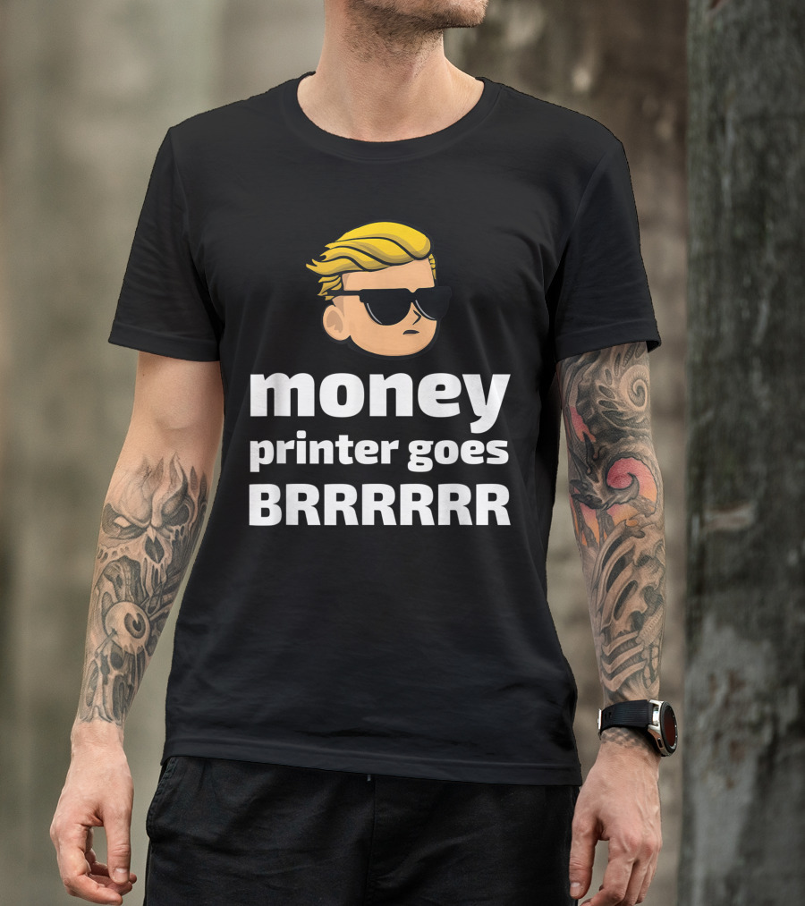 Money Printer Goes Brrr WallStreetBets Meme Character T-Shirt