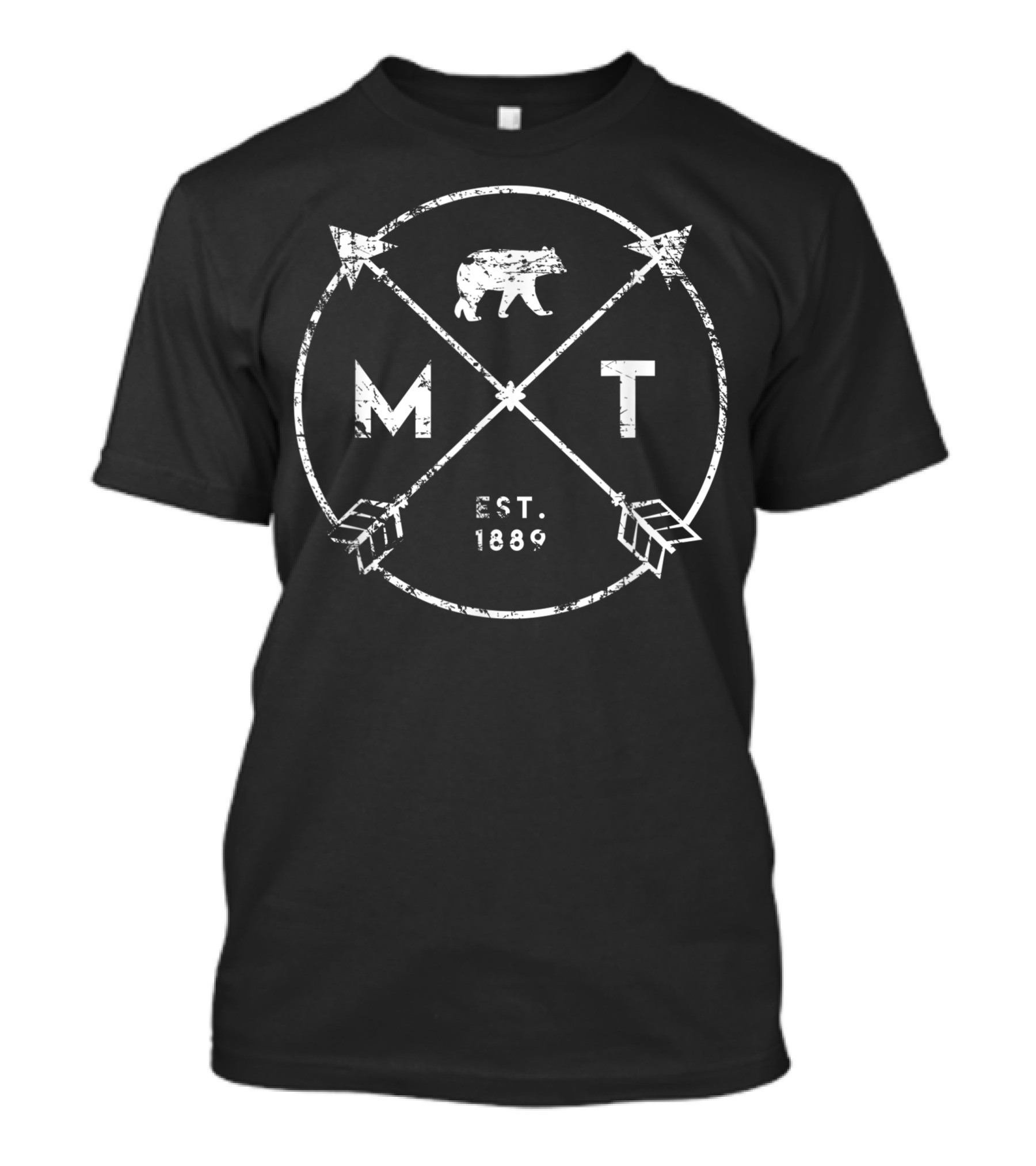 Montana MT Bear Arrows Est 1889 Adventure State T-Shirt
