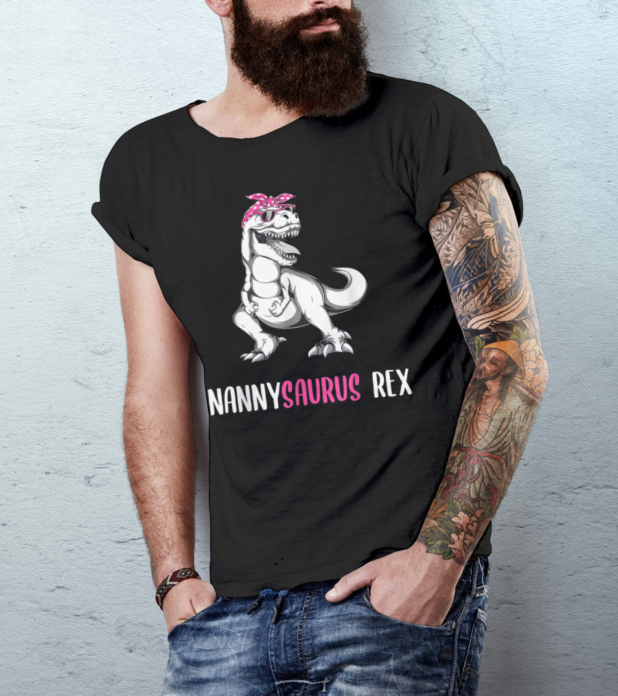 Nannysaurus Rex Mothers Day Grandma Nanny Saurus T-Shirt