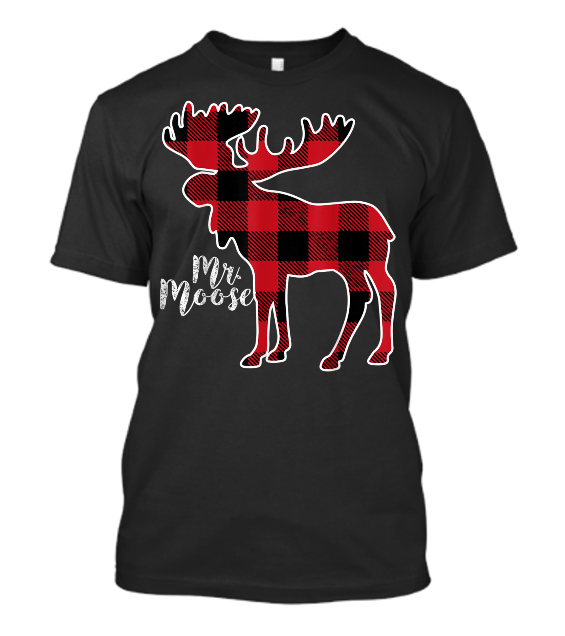 Mr Moose Red Plaid Buffalo Check T-Shirt