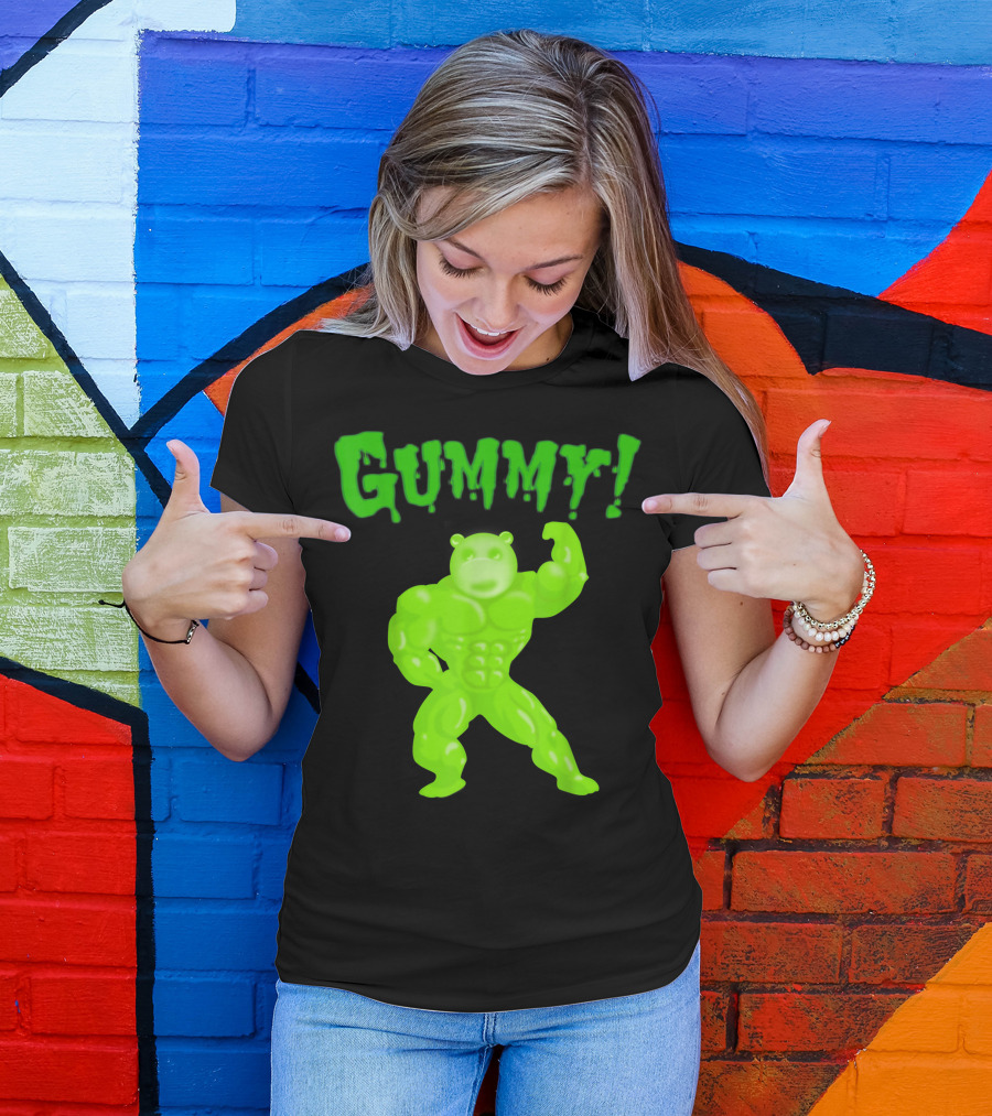 Gummy Super Power Muscle Green Gummy Bear T-Shirt