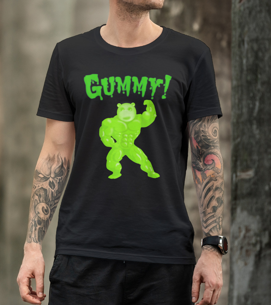 Gummy Super Power Muscle Green Gummy Bear T-Shirt