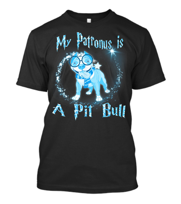 My Patronus Is A Pit Bull Dog Lovers Magical Sparkle T-Shirt