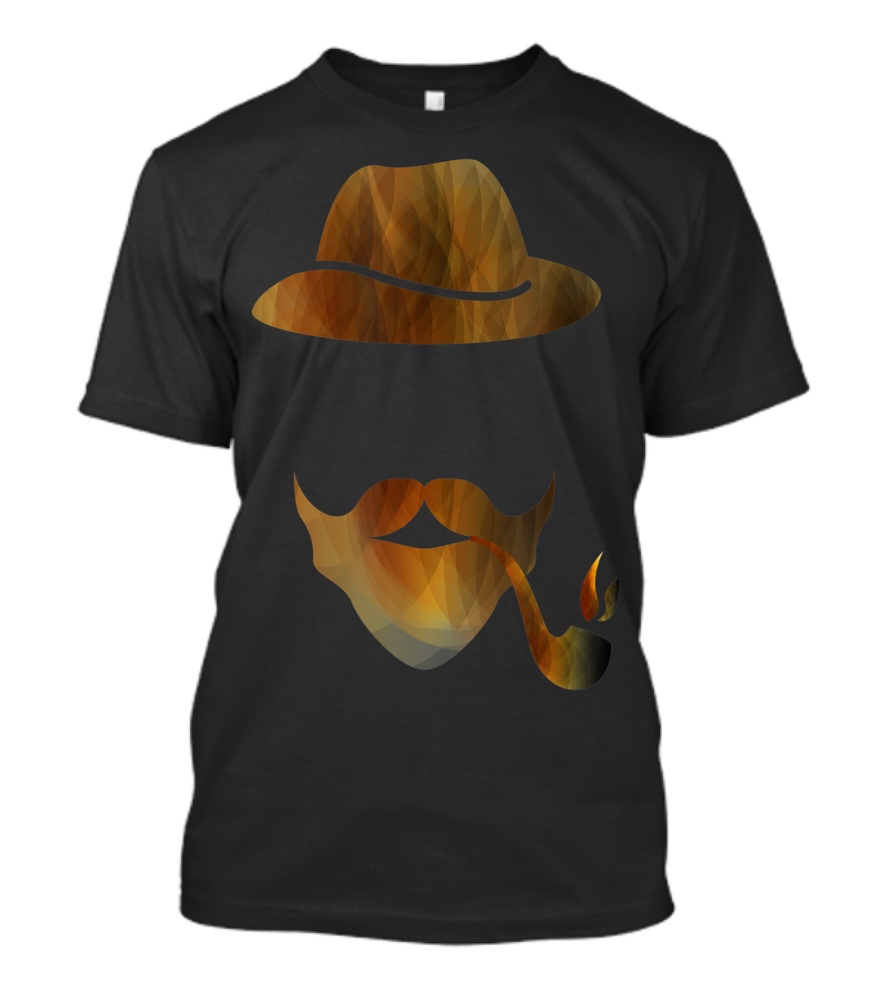 NStyles Men Hat Beard Mustache Pipe Bear Colors T-Shirt