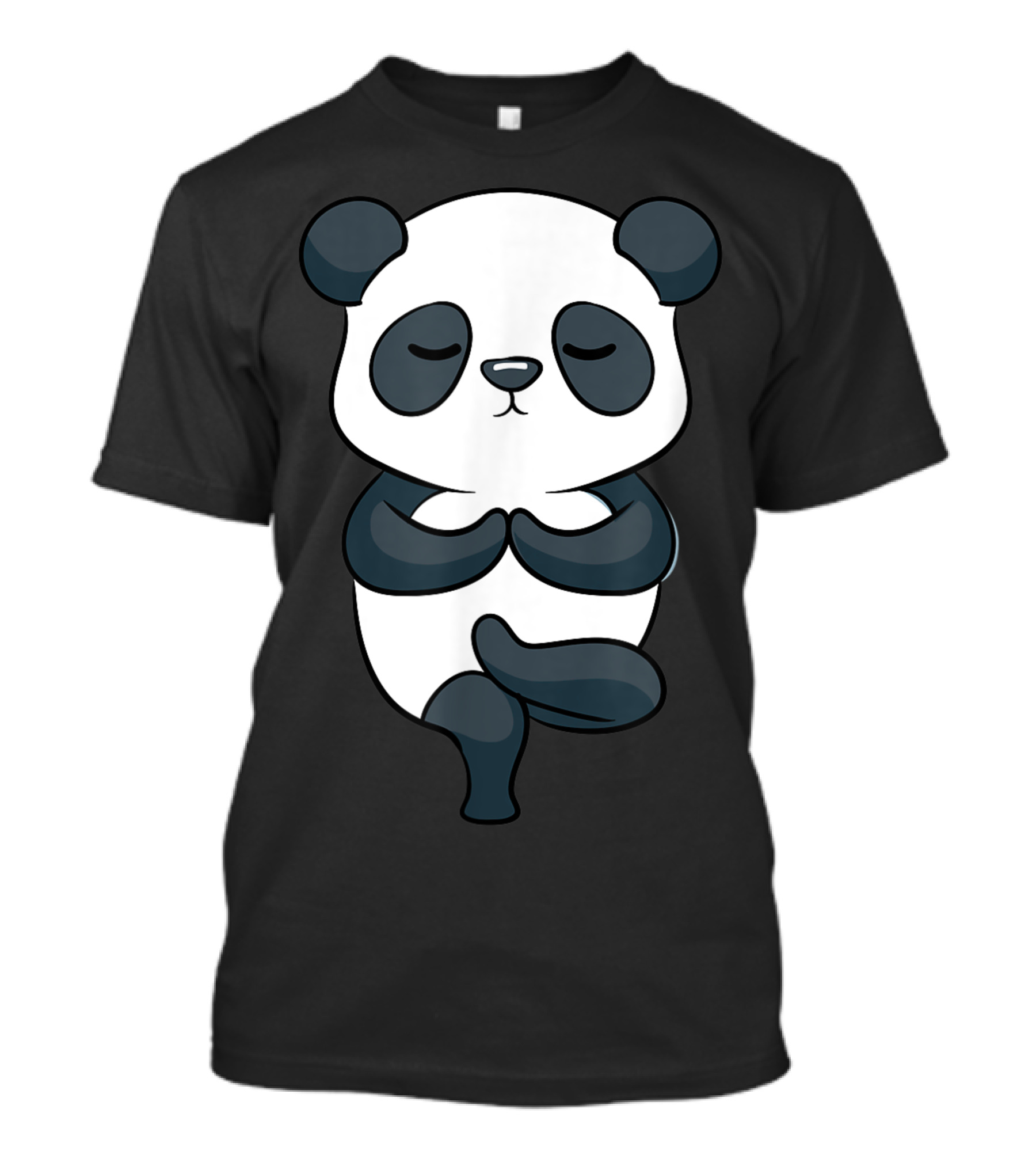 Namaste Panda Yoga Meditation Pose Calm And Peaceful T-Shirt