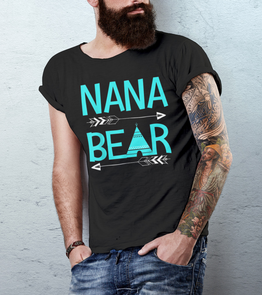 Nana Bear Teepee Arrow Grandma Grandmother T-Shirt