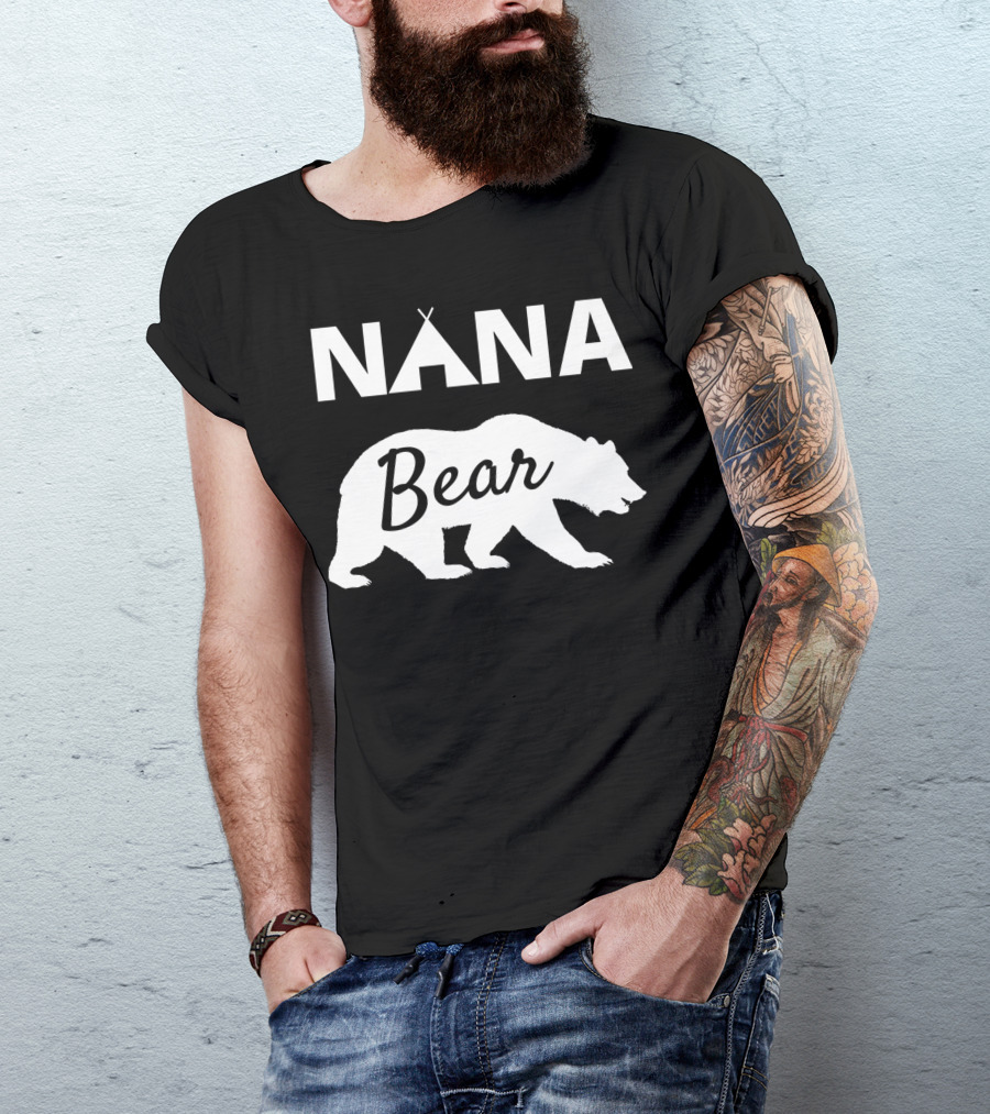 Nana Bear Mama Bear Papa Bear Family Teepee T-Shirt