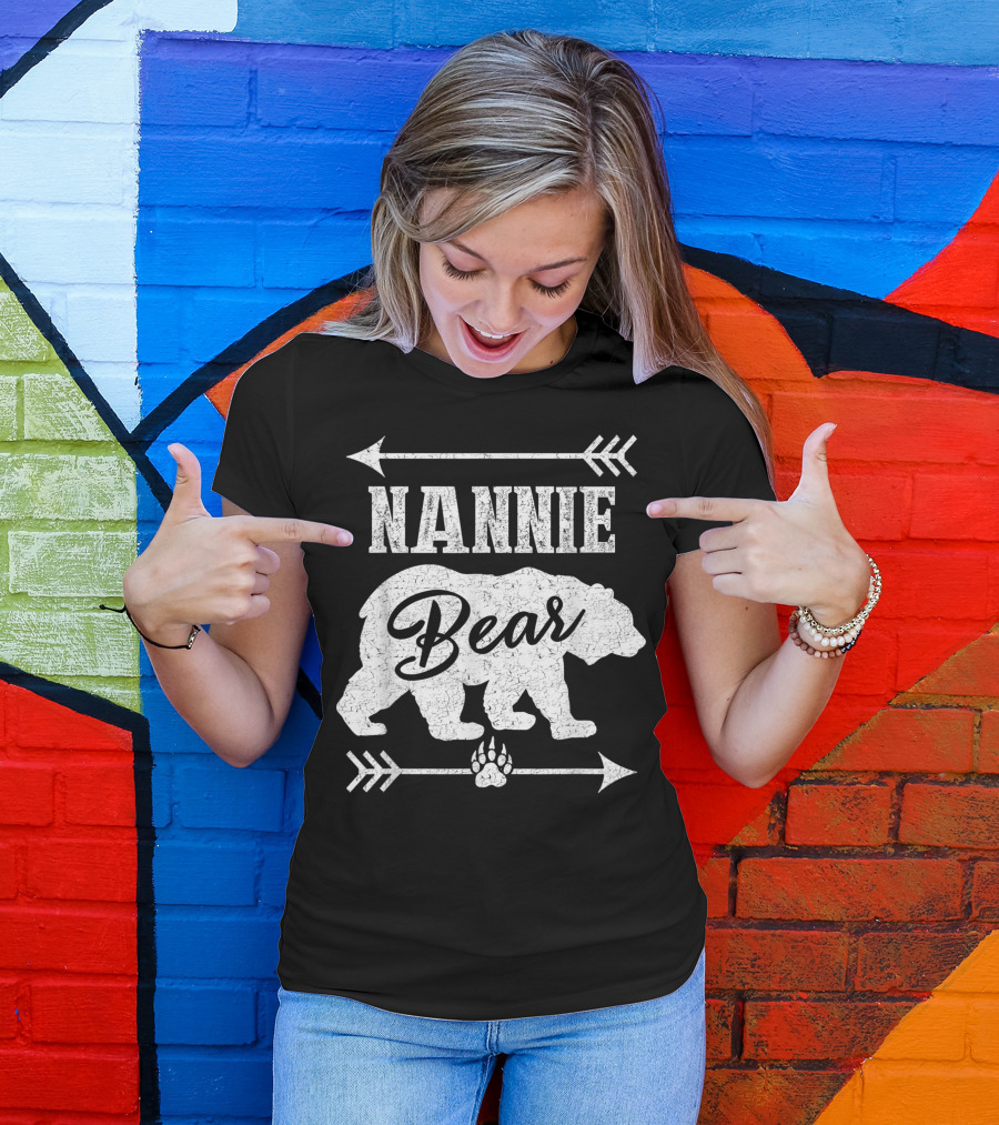 Nannie Bear Arrow Pawprint Bear T-Shirt