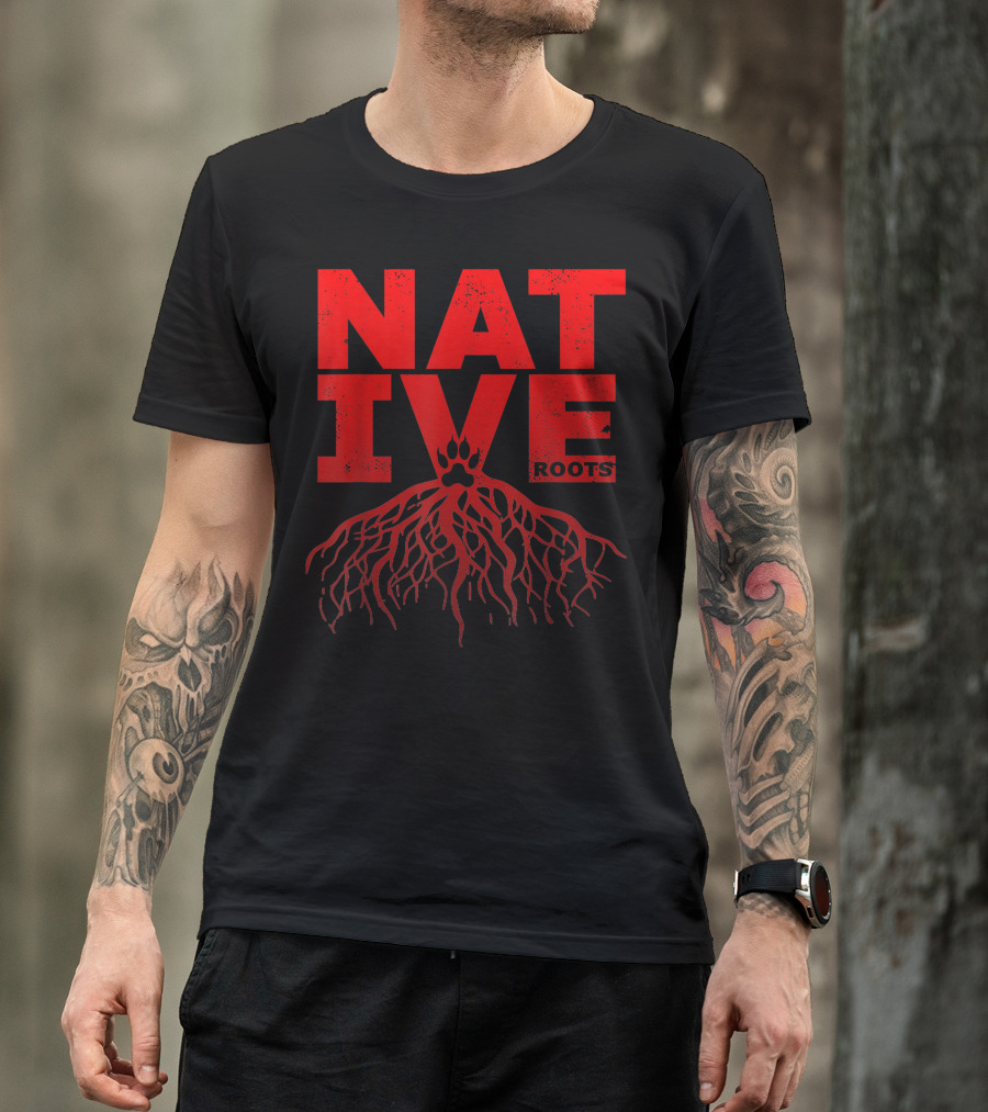 Native Roots Pride Bear Paw With Roots T-Shirt