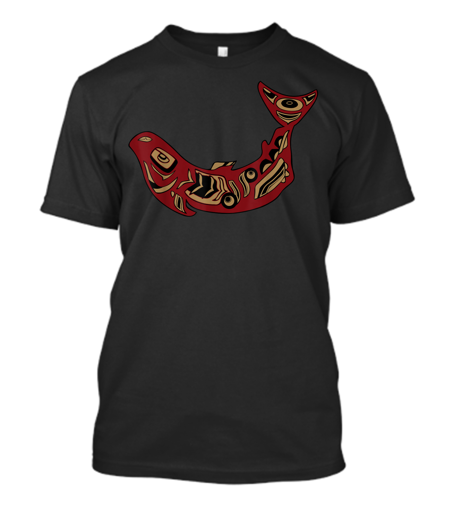 Native American Indian Salmon Fish Totem Pacific Northwest Iconic T-Shirt