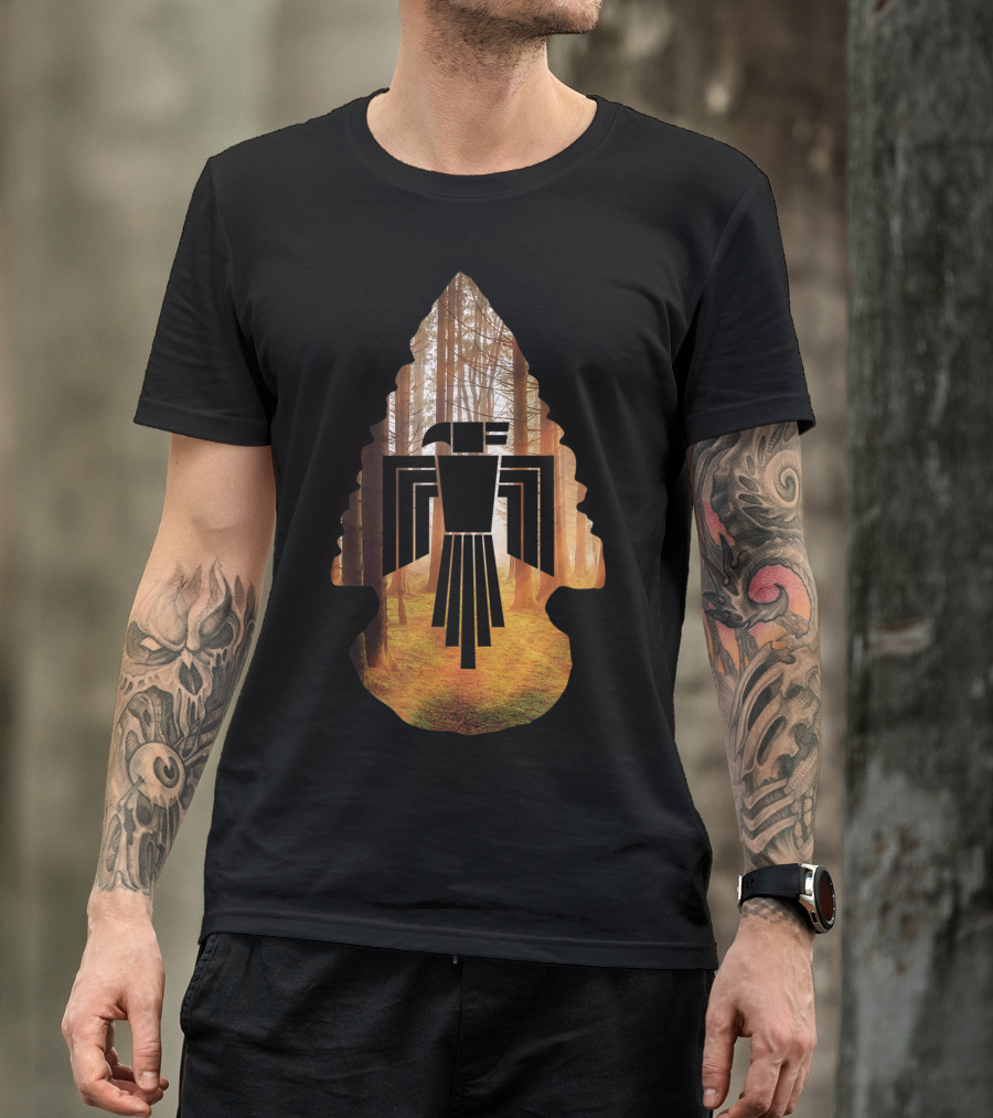 Native Arrowhead Eagle Forest Indian American T-Shirt