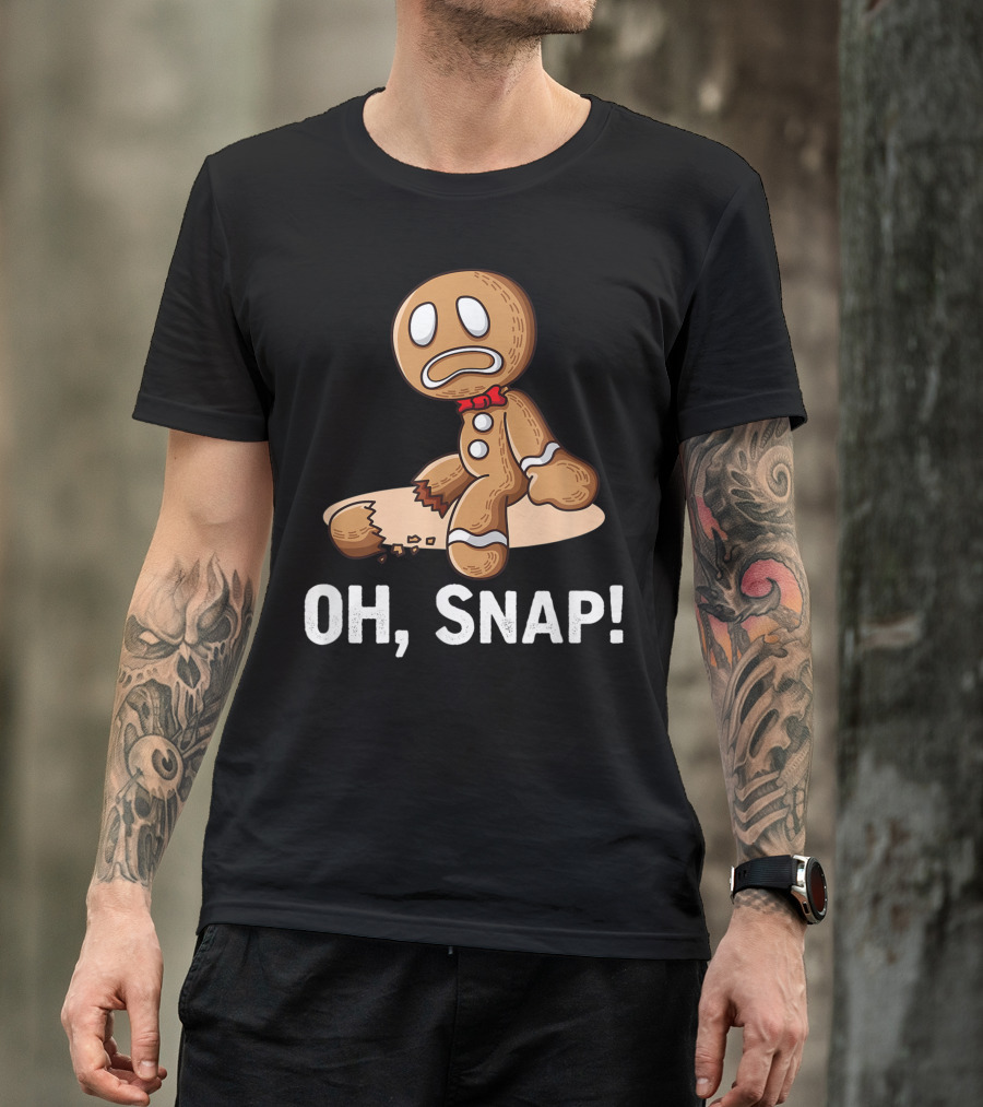 Oh Snap Gingerbread Man Cookie With Broken Leg T-Shirt