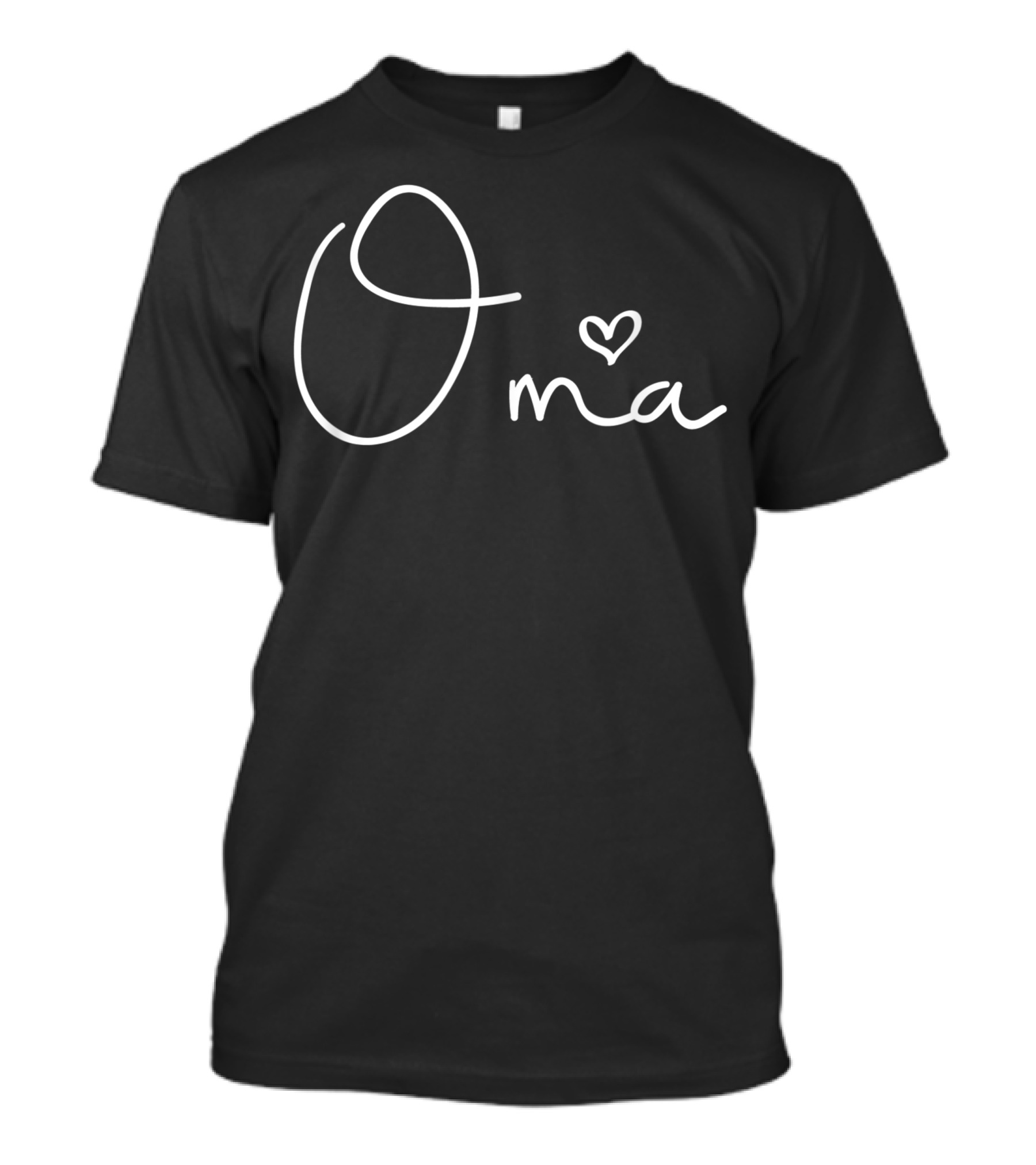 Oma Script Heart Design For Grandma T-Shirt