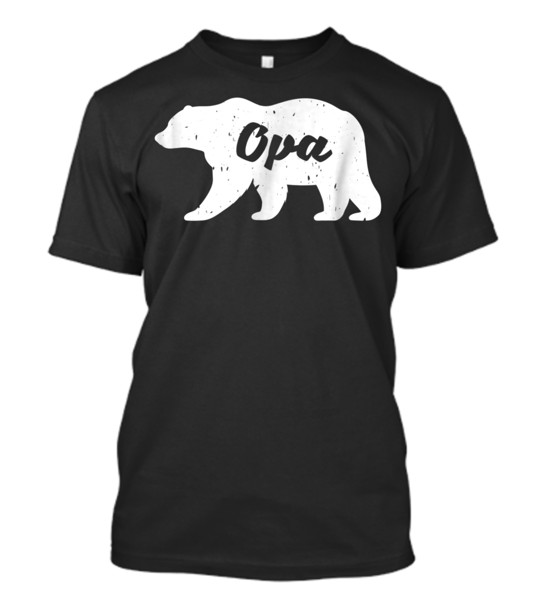 Opa Bear Silhouette Rustic T-Shirt