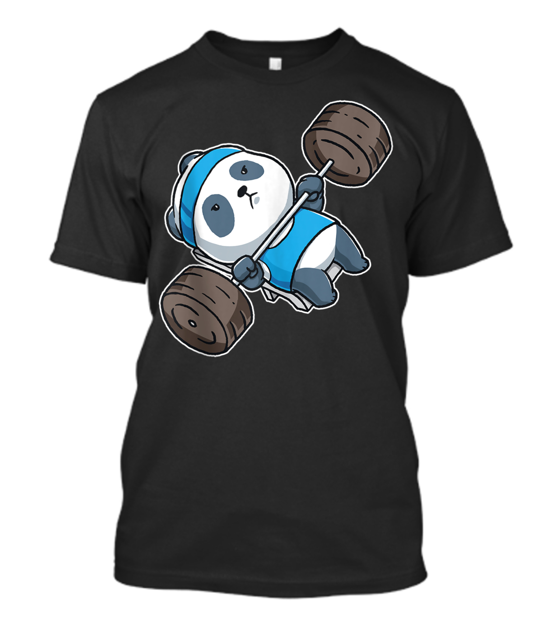 Panda Bear Gym Workout Weightlifting Bench Press Training T-Shirt