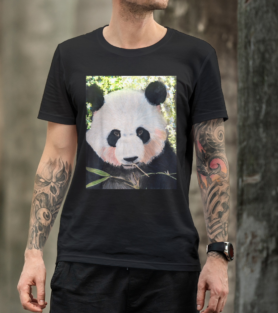 Panda Bear Youth Children And Teens Bamboo Forest T-Shirt