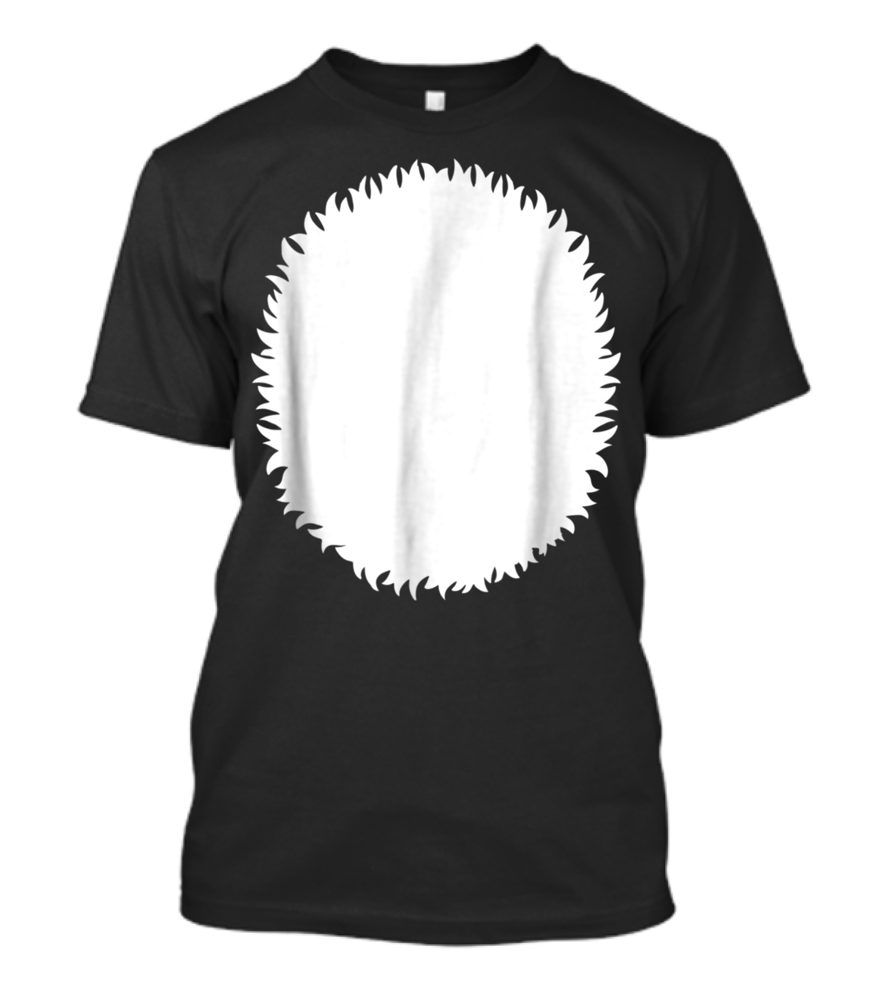 Panda Belly Skunk White Polar Bear Fluffy Oval Shape T-Shirt