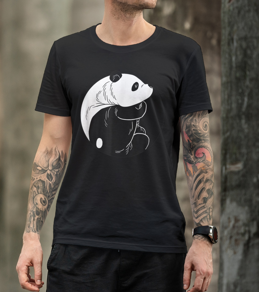 Panda Yin Yang Harmony Balance Humor Animal Puns Yin Yang Panda Symbol Puns T-Shirt