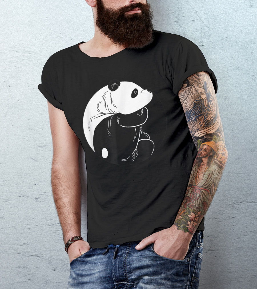 Panda Yin Yang Harmony Balance Humor Animal Puns Yin Yang Panda Symbol Puns T-Shirt