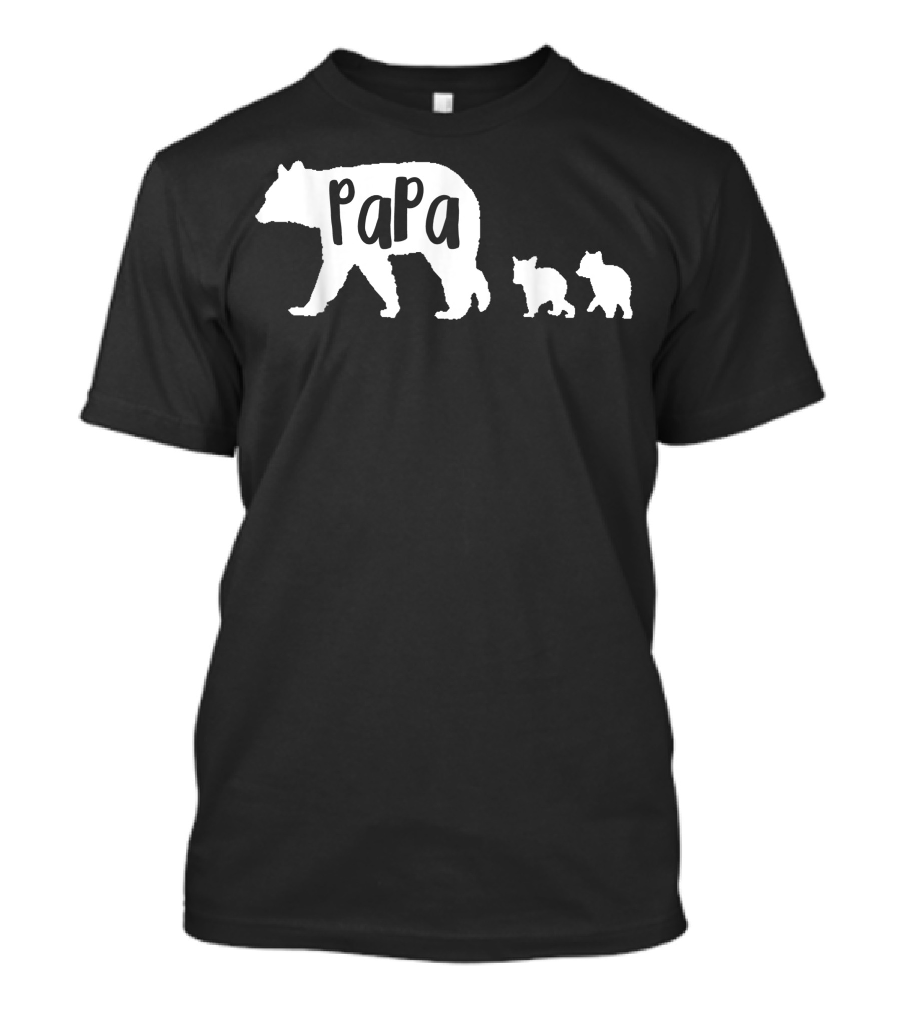 Papa Bear Dad Father With Cubs Papa With Two Cubs T-Shirt
