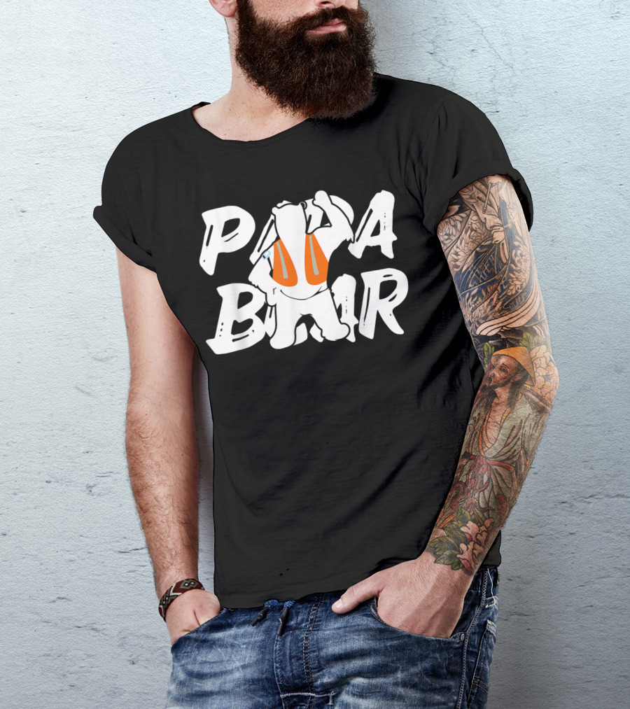 Papa Bear Orange Vest Swagazon T-Shirt