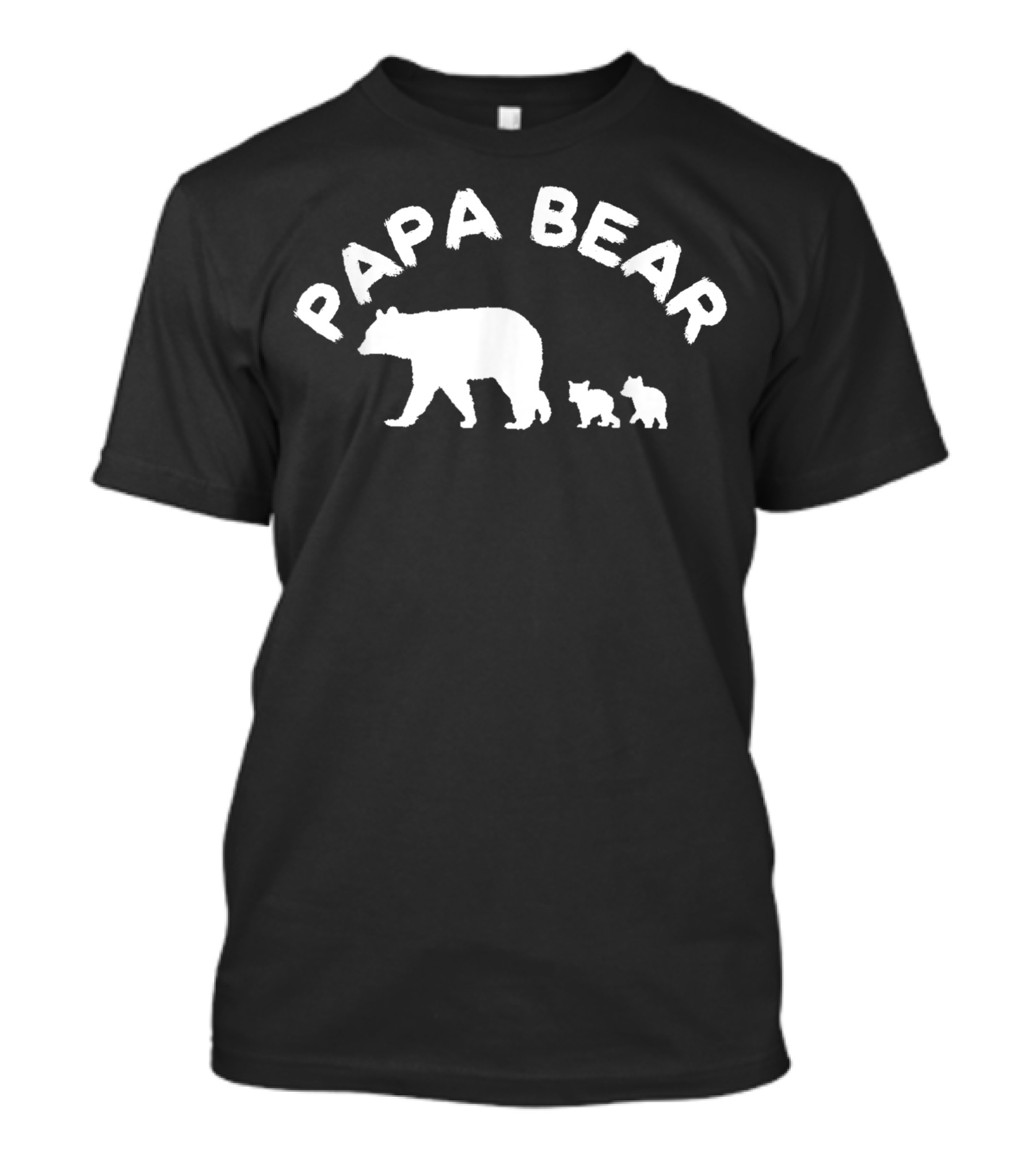 Papa Bear With Two Cubs Dad Father T-Shirt