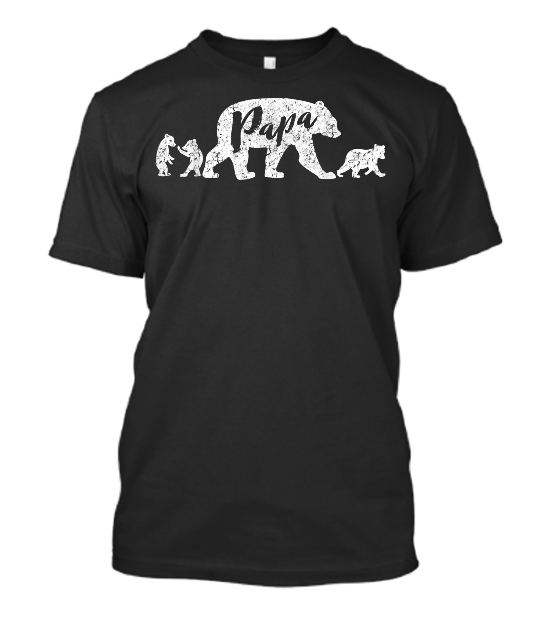 Papa Bear Walking With Three Cubs T-Shirt