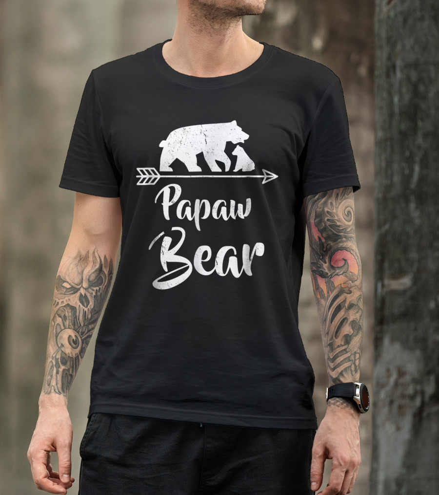 Papaw Bear Arrow Bear Cubs Fathers Tshirt T-Shirt