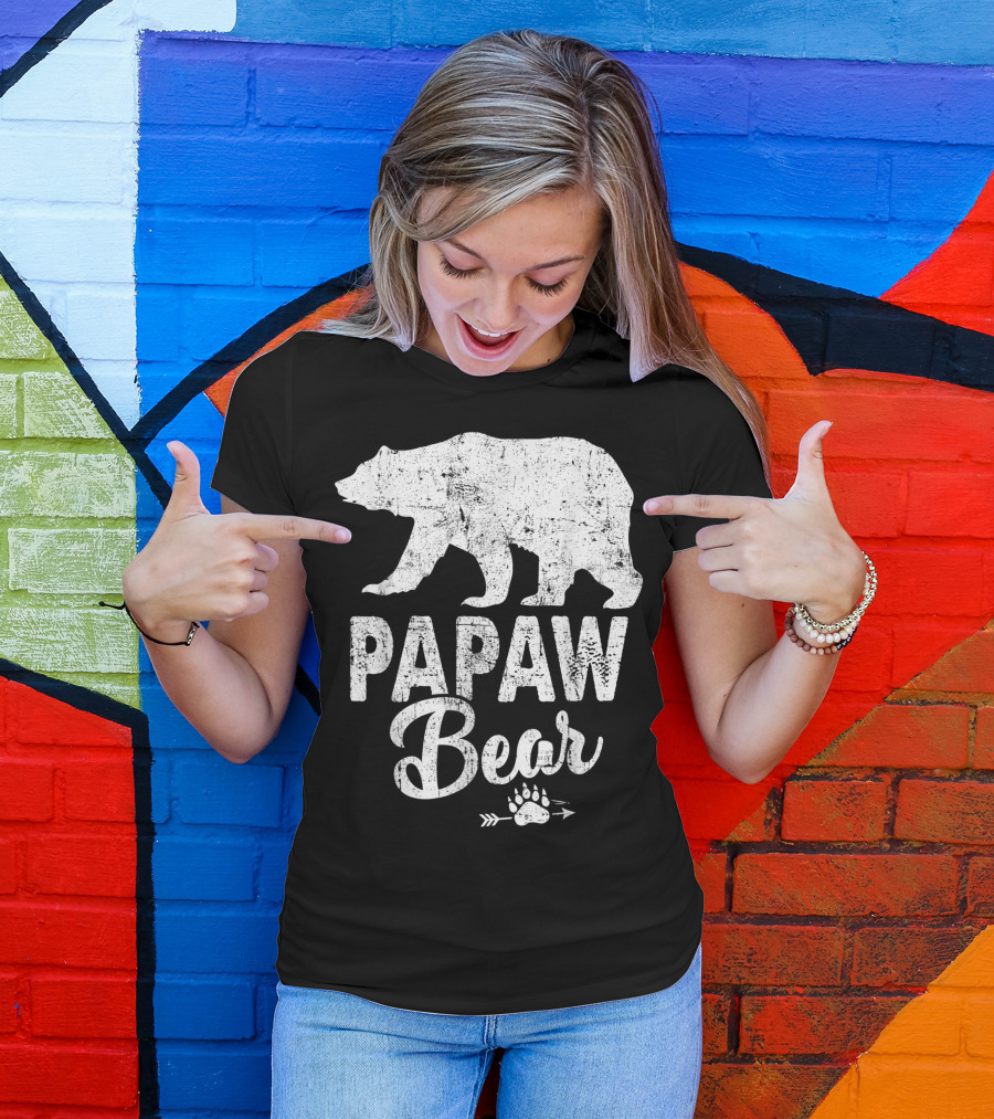 Papaw Bear With Bear Paw And Arrow T-Shirt