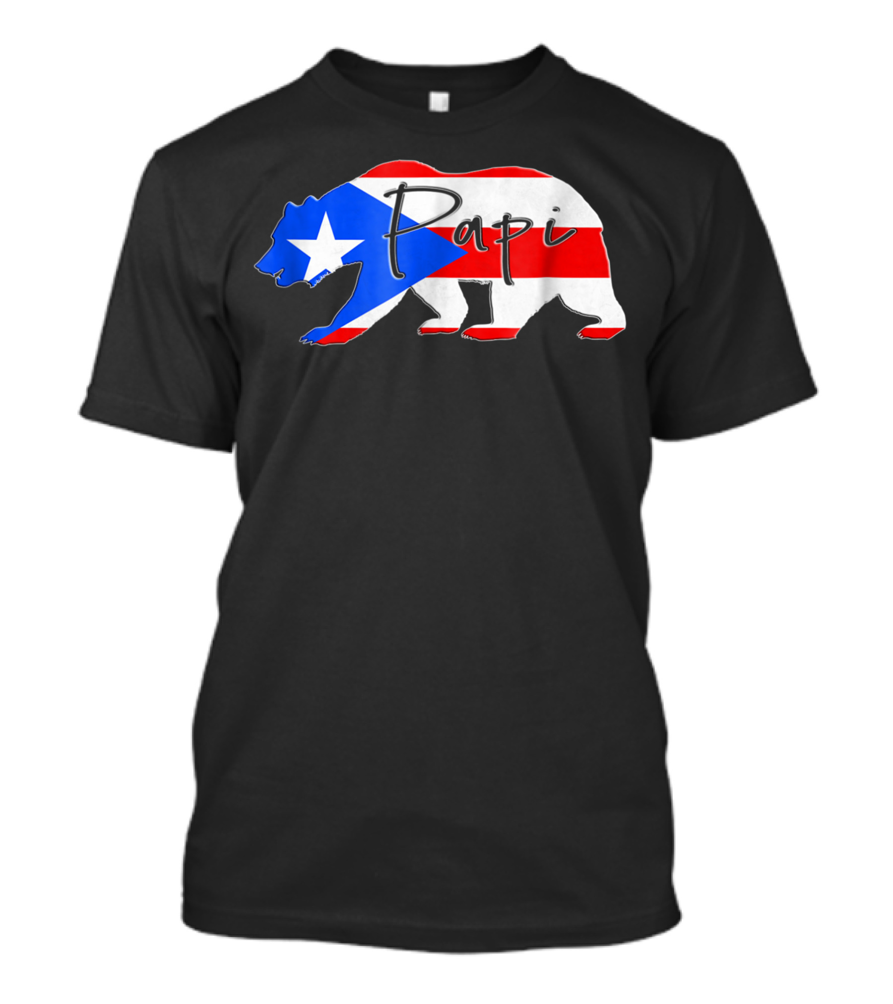 Papi Bear Puerto Rico Flag Boricua Pride T-Shirt
