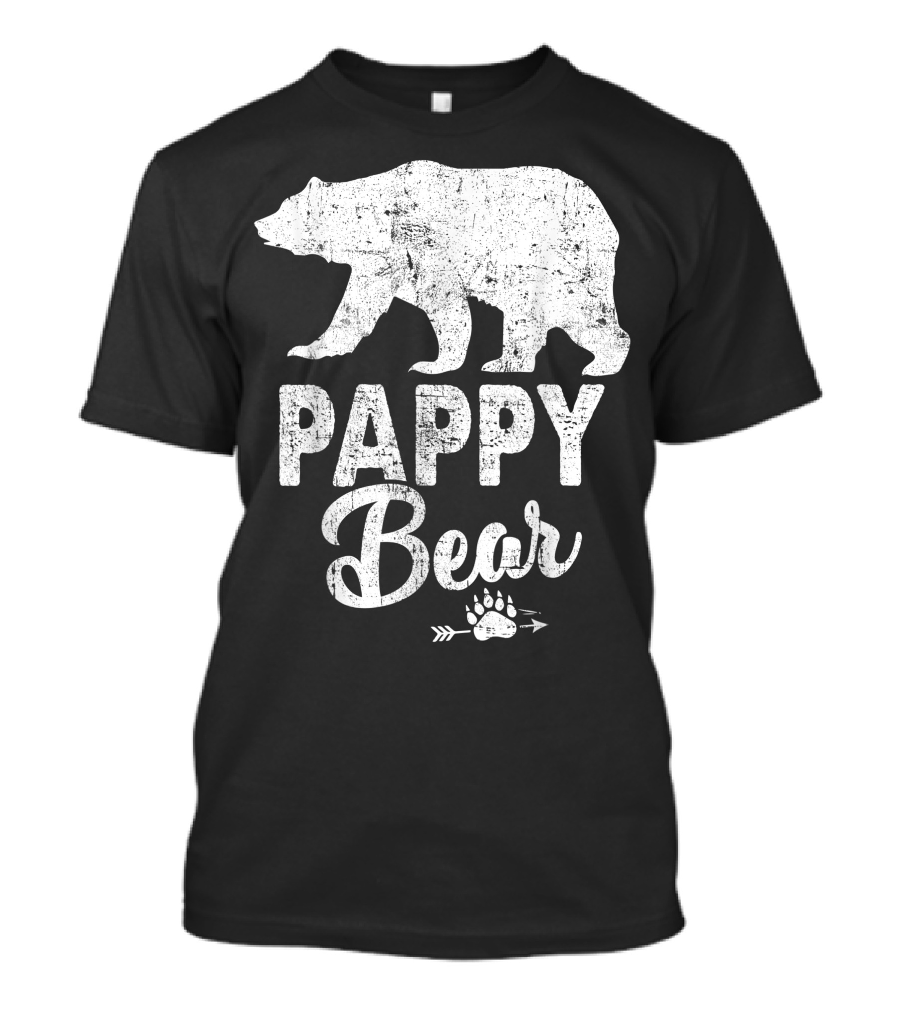 Pappy Bear Vintage Bear Silhouette Paw Print Arrow T-Shirt