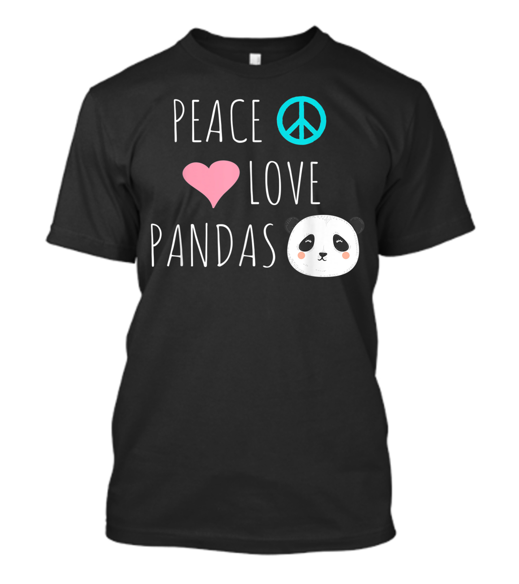 Peace Heart Love Cute Panda Bear Animal Pet T-Shirt