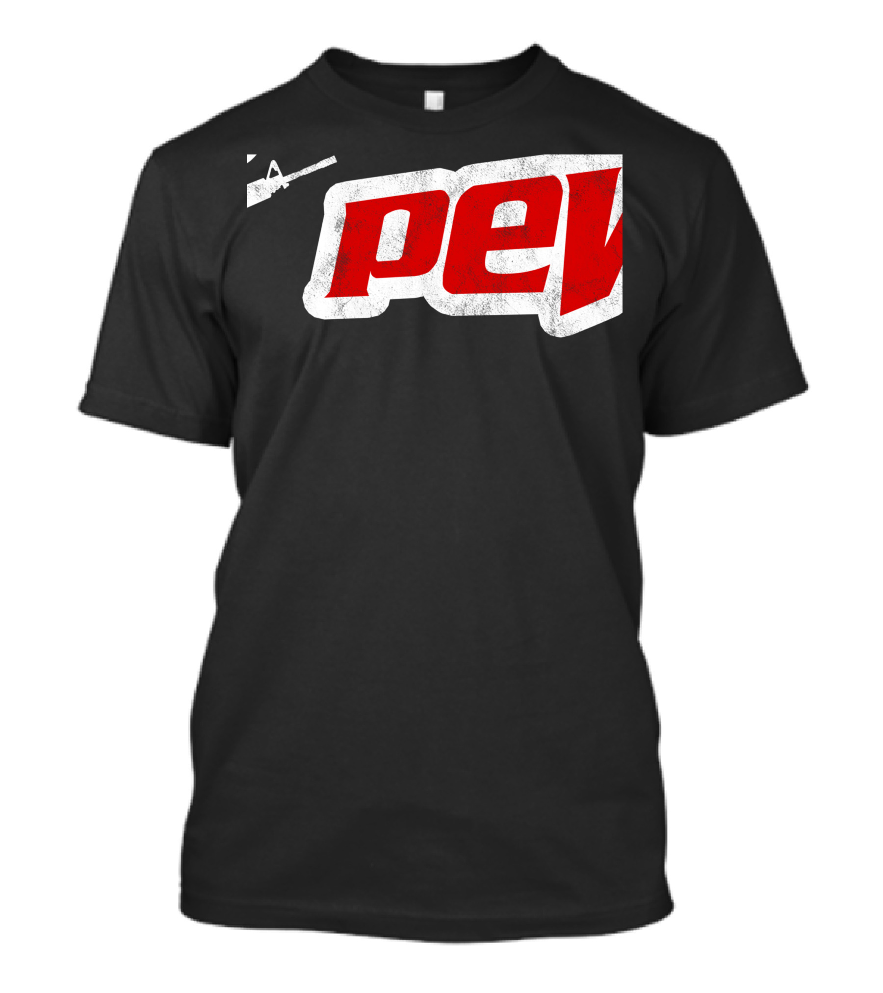 Pew Pew AR15 Rifle Gun Support 223 556 Bear Arms T-Shirt