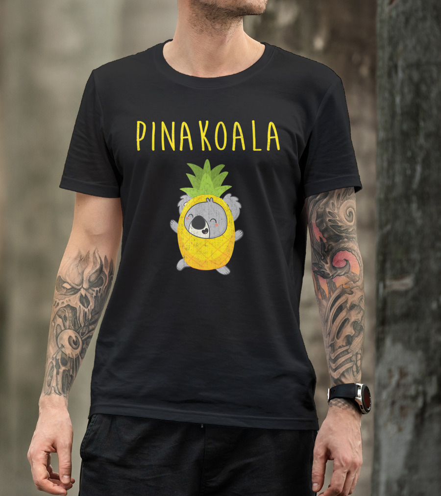 Pinakoala Koala Pineapple Costume Cute Cartoon Fun T-Shirt