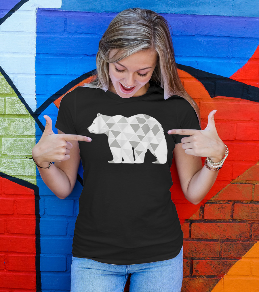 Polar Bear Geometric North Pole T-Shirt