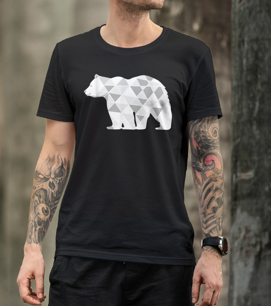 Polar Bear Geometric North Pole T-Shirt